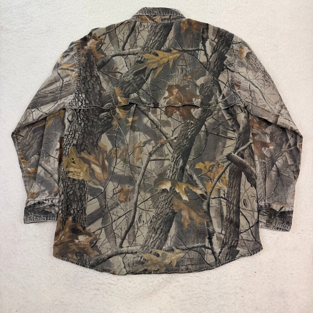 Whitewater Camouflage Realtree Hardwood Vented Shirt Button Up Size L Hunting - Picture 2 of 6